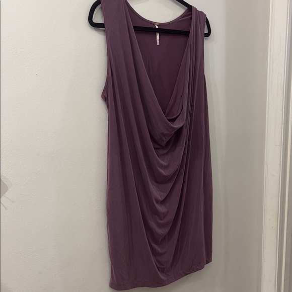Free People Mauve Sleeveless mini dress - medium - cowl neck - pockets - Picture 1 of 6